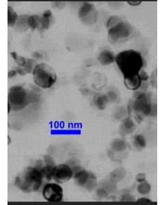 SEM - Scanning Electron Microscopy of Al-106 aluminium nanoparticles nanopowder 70-80 nm 99.9 %