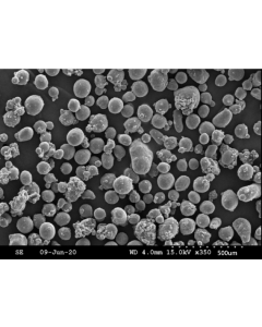 SEM - Scanning Electron Microscopy of Al-112 aluminium microparticles powder 75-105 um 99.5 %