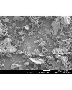 SEM - Scanning Electron Microscopy of Al2O3-142 alumina microparticles nanopowder 150-500 nm 99 %