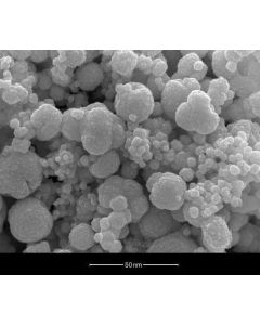 SEM - Scanning Electron Microscopy of Au-100 gold nanoparticles nanopowder 20-30 nm 99.95 %
