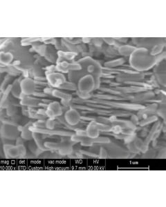 SEM - Scanning Electron Microscopy of BN-103 boron nitride microparticles powder 1 um 99.9 %
