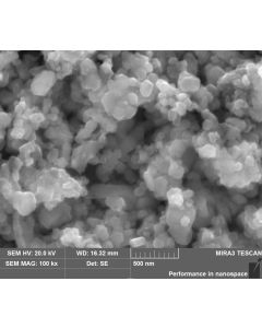 SEM - Scanning Electron Microscopy of CaCO3-105 calcium carbonate nanoparticles nanopowder 100 nm 99.9 % - hydrophobic