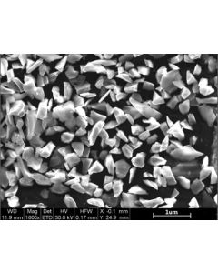 SEM - Scanning Electron Microscopy of Cr3C2-101 chromium carbide microparticles nanopowder 500 nm 99.9 %