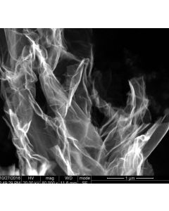 SEM - Scanning Electron Microscopy of G-105 graphene nanopowder 0.5-3 um 98 % - T 0.5-3.8 nm