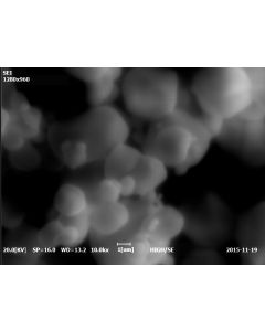 SEM 1/2 - Scanning Electron Microscopy of MoO3-100 molybdenum oxide microparticles powder 1-3 um 99.99 %