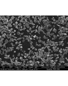 SEM - Scanning Electron Microscopy of Si-114 silicon microparticles powder 10 um 99.9 %