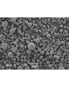 SEM - Scanning Electron Microscopy of SiC-131 silicon carbide microparticles powder 10-50 um 99.9 %