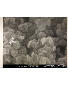 SEM 1/2 - Scanning Electron Microscopy of TiO2-A-122 anatase titanium dioxide nanoparticles nanopowder 50-70 nm 99.8 %