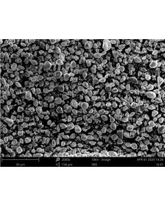 SEM - Scanning Electron Microscopy of TiO2-A-162 anatase titanium dioxide microparticles powder 5 um 99.9 %