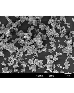 SEM - Scanning Electron Microscopy of WC-110 tungsten carbide microparticles nanopowder 500 nm 99.9 %