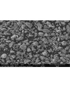 SEM - Scanning Electron Microscopy of WC-114 tungsten carbide microparticles powder 20 um 99.98 %