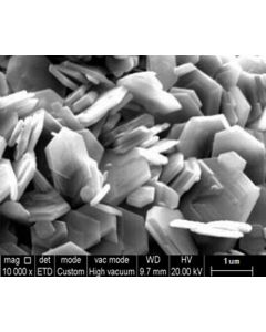 SEM - Scanning Electron Microscopy of WS2-100 tungsten disulfide microparticles powder 1 um 99.9 %