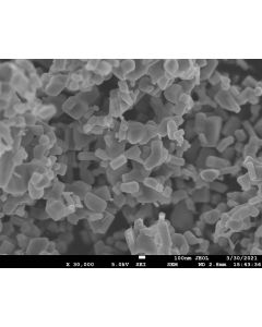 SEM - Scanning Electron Microscopy of ZnO-101 zinc oxide microparticles nanopowder 0.2-1.0 um 99.99 %