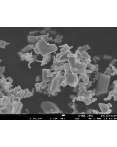 SEM - Scanning Electron Microscopy of ZnO-124 zinc oxide microparticles nanopowder/dispersion/slurry 200 nm 99.9 %