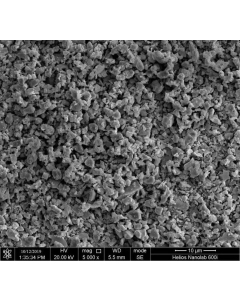 SEM - Scanning Electron Microscopy of ZrC-102 zirconium carbide microparticles powder 1-3 um 99.9 %