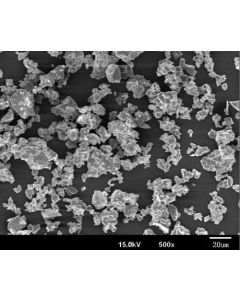 SEM - Scanning Electron Microscopy of ZrC-103 zirconium carbide microparticles powder 10 um 99.9 %