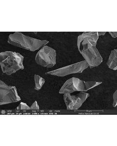 SEM 1/2 - Scanning Electron Microscopy of ZrC-104 zirconium carbide microparticles powder 40 um 99 %