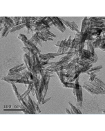 SEM - Scanning Electron Microscopy of Fe2O3-111 iron oxide nanorods nanopowder 10 nm 99.9 %