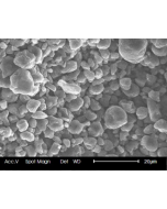 SEM - Scanning Electron Microscopy of Fe3O4-102 iron oxide microparticles powder 3-5 um 99.9 %