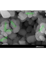 SEM 1/3 - Scanning Electron Microscopy of TiO2-R-106 rutile titanium dioxide nanoparticles nanopowder 100-200 nm 99 % - spherical